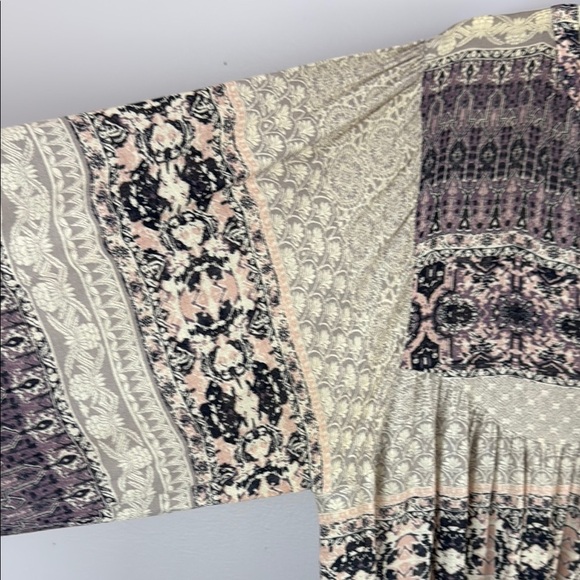 Lucky Brand Light Pink & Purple Long Sleeve Relaxed Blouse Size Large - Picture 4 of 9